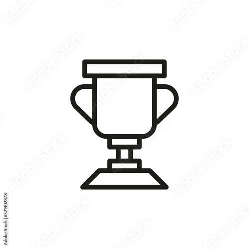 Simple trophy line icon.