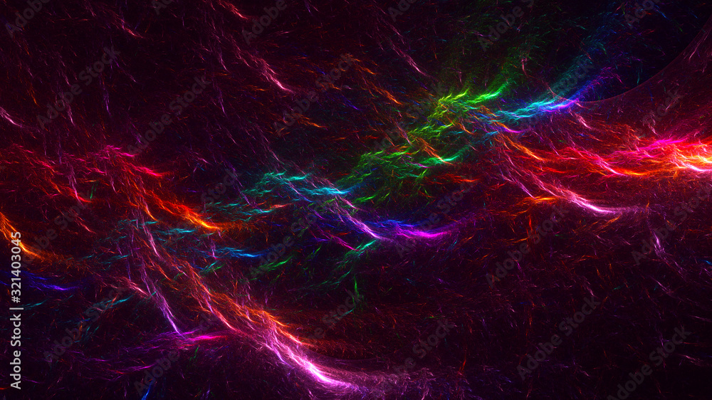 Obraz premium Fractal 3D rendering abstract and shiny background