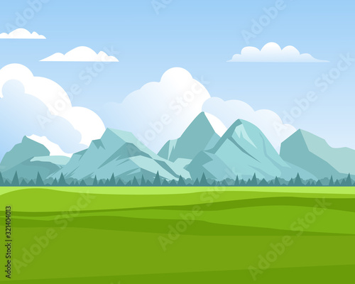 Obraz na plátně mountains background