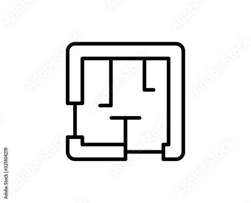 Line Blueprint icon