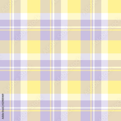 Seamless pattern in fantasy light violet and yellow colors for plaid, fabric, textile, clothes, tablecloth and other things. Vector image.