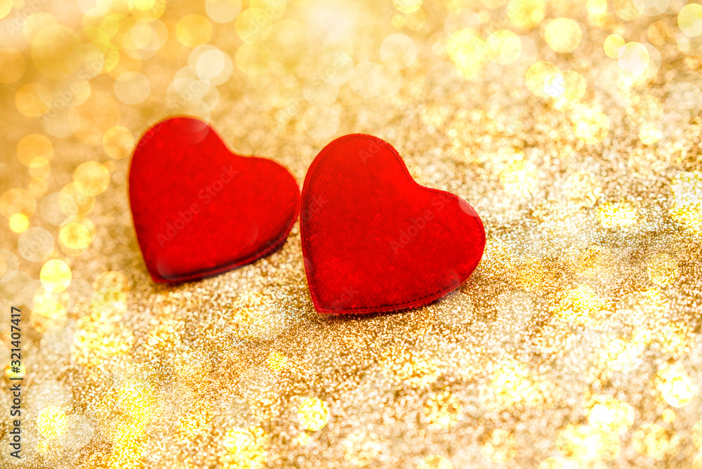 Heart symbol on a gold shiny background Heart symbol on a gold shiny background