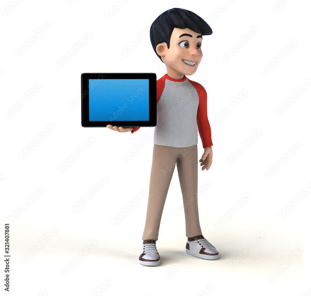 Fun 3D Asian teenager with a manga style Fun 3D Asian teenager with a manga style