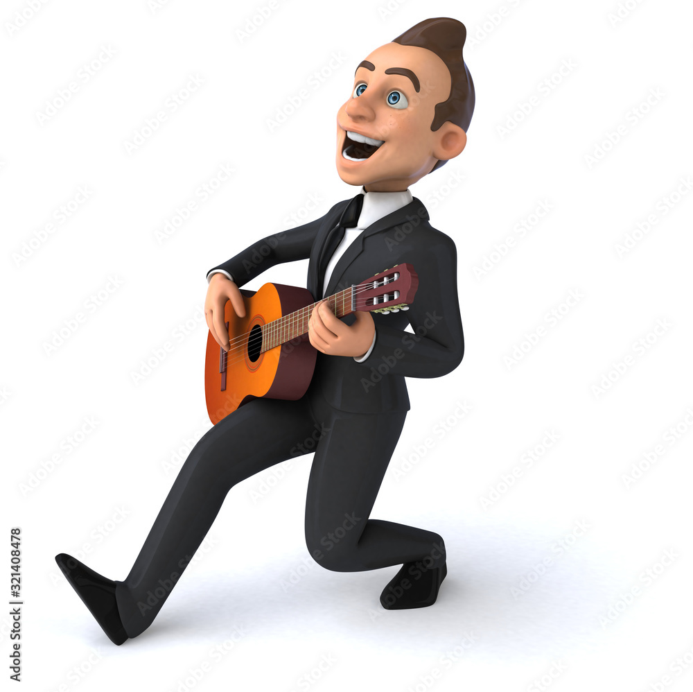 Fun businessman - 3D Illustration Fun businessman - 3D Illustration