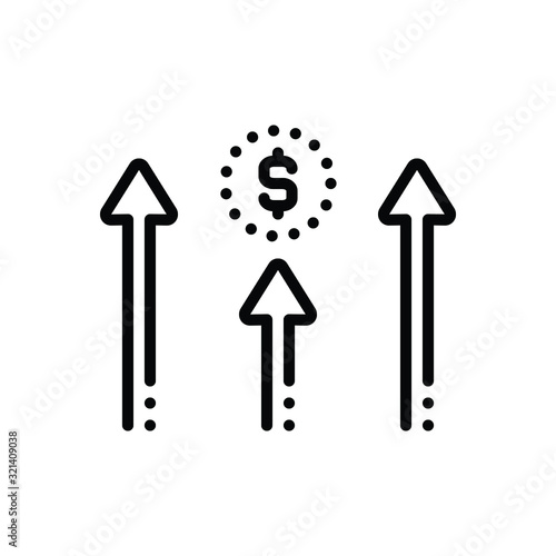 Black line icon for advantage 