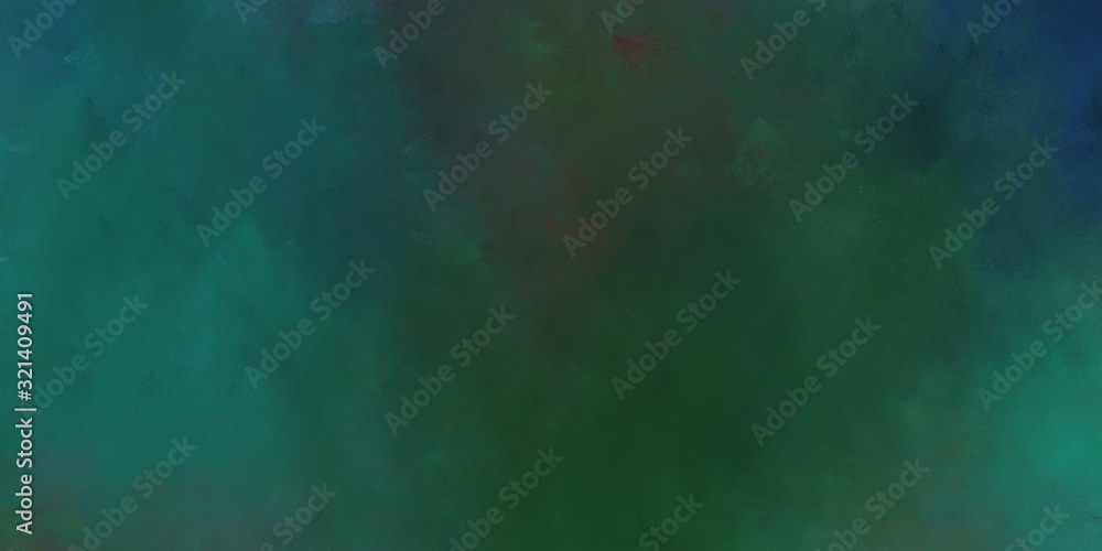 abstract painted artistic retro horizontal background banner with dark slate gray, sea green and teal green color
