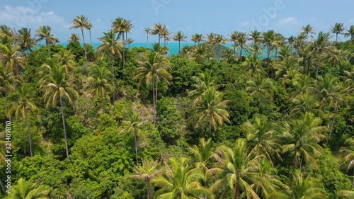 Wallpaper Mural Flying over the beautiful Island Koh Phangan revealing Ko Ma, Thailand Torontodigital.ca