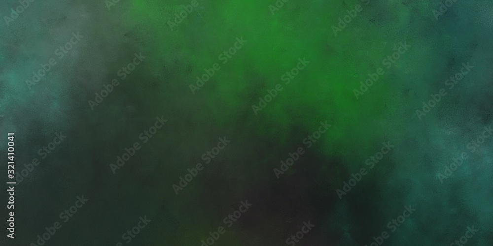 abstract painted artistic retro horizontal design background  with dark slate gray, very dark blue and forest green color