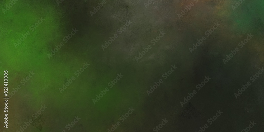 abstract painted artistic old horizontal background banner with dark slate gray, very dark green and dark olive green color
