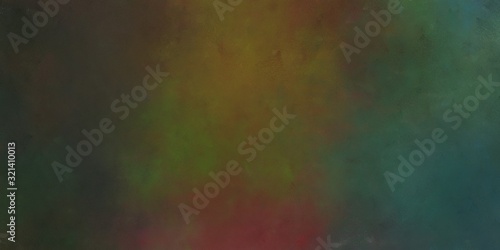 abstract painted artistic grunge horizontal texture background with dark slate gray, dark olive green and dim gray color