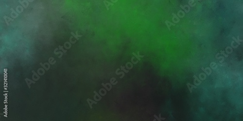 abstract painted artistic retro horizontal design background with dark slate gray, very dark blue and forest green color