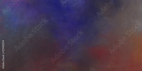 abstract painted artistic retro horizontal background banner with very dark violet, old mauve and dark slate blue color