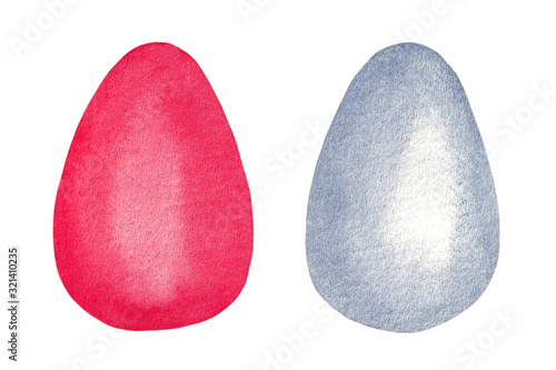 Easter eggs, watercolor illustration