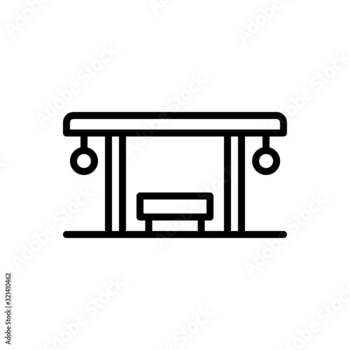 Black line icon for station 