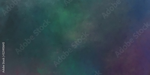 abstract painted artistic aged horizontal banner with dark slate gray, sea green and old mauve color © Eigens