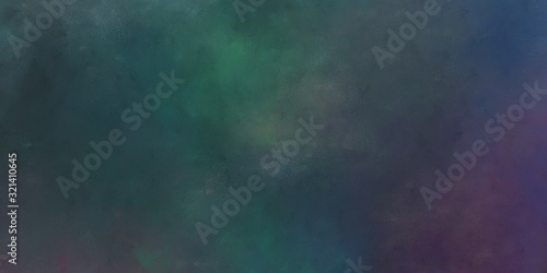 abstract painted artistic aged horizontal banner with dark slate gray, sea green and old mauve color