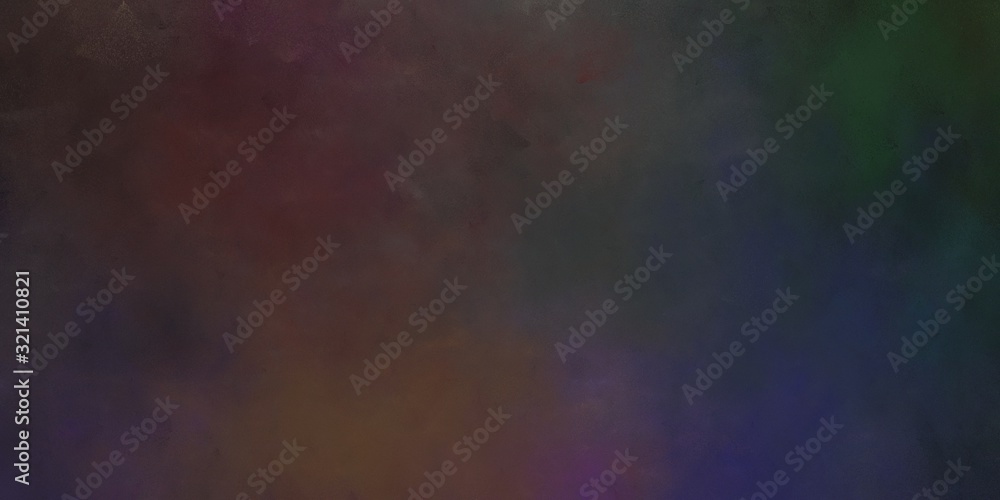 abstract painted artistic grunge horizontal background with very dark violet, very dark blue and dark olive green color