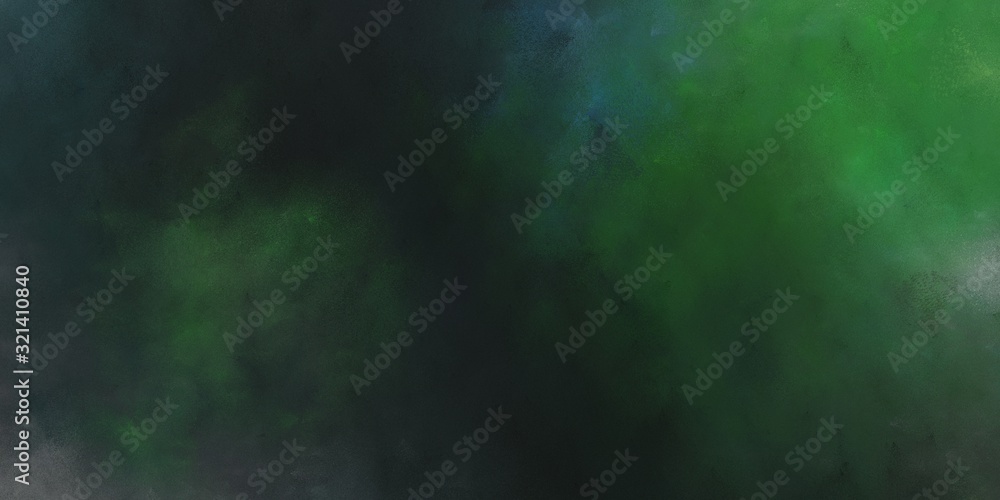 abstract painted artistic antique horizontal design background  with very dark blue, sea green and dark slate gray color
