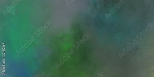abstract painted artistic decorative horizontal background with dark slate gray, sea green and dim gray color