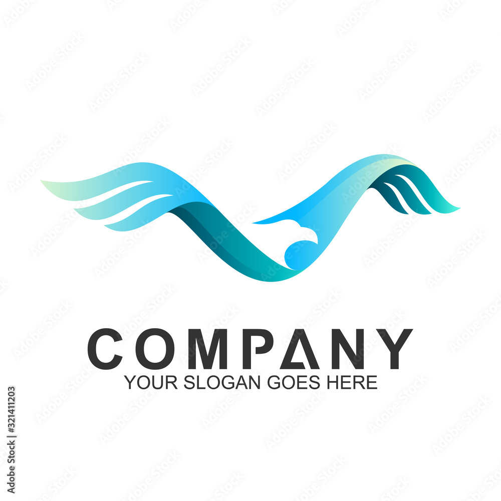 simple eagle logo design template simple eagle logo design template