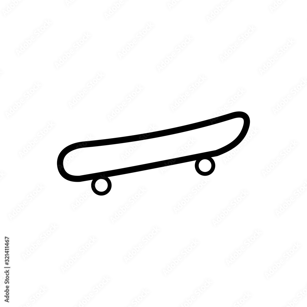 Skateboard icon trendy