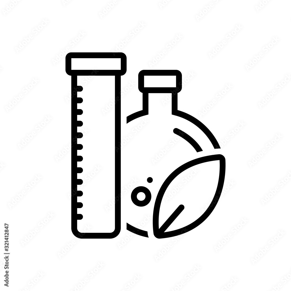Black line icon for biological Black line icon for biological