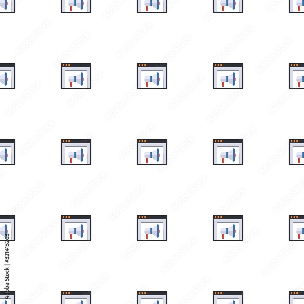 Banner Ads icon pattern seamless isolated on white background
