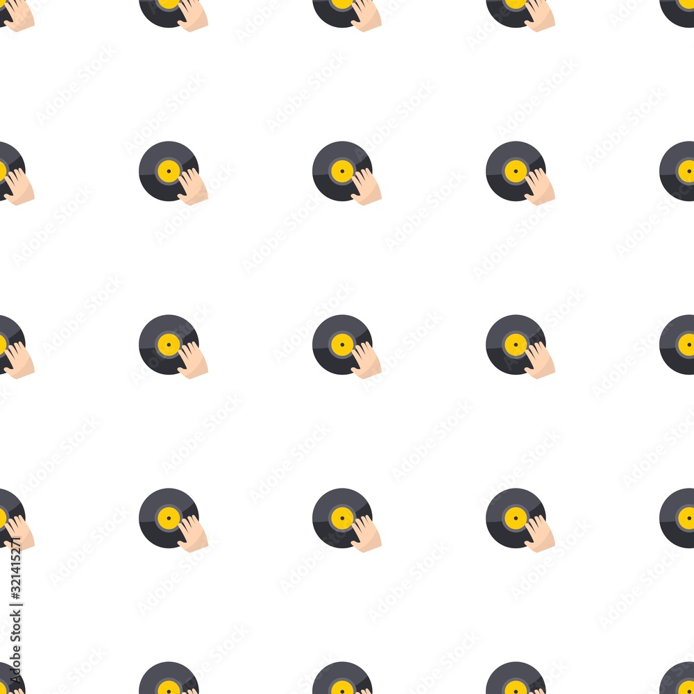 DJing icon pattern seamless isolated on white background DJing icon pattern seamless isolated on white background