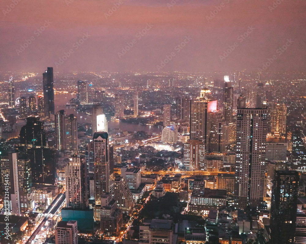 Fototapeta premium hong kong skyline at night