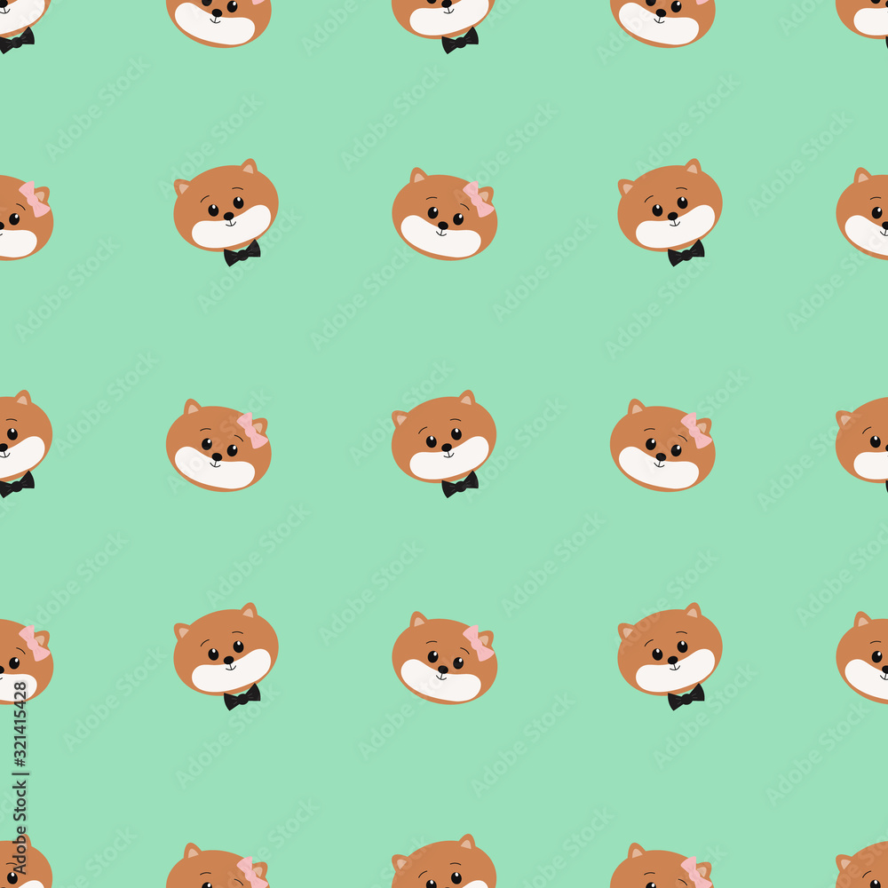 Seamless pattern with cute hamster. Vector illustration. Seamless pattern with cute hamster. Vector illustration.