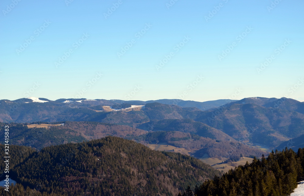 Fototapeta premium Blick vom Belchen auf den Schwarzwald