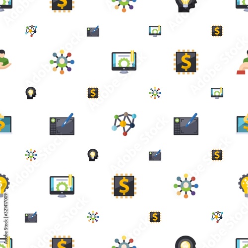 communication icons pattern seamless