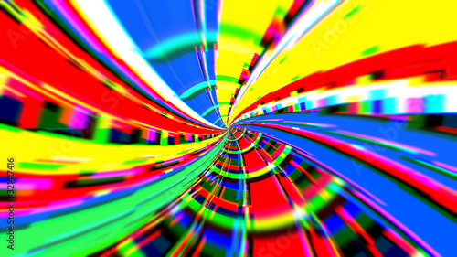 Spiral rainbow cartoon explosion tube
