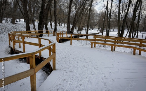 Wallpaper Mural winter in the park Torontodigital.ca