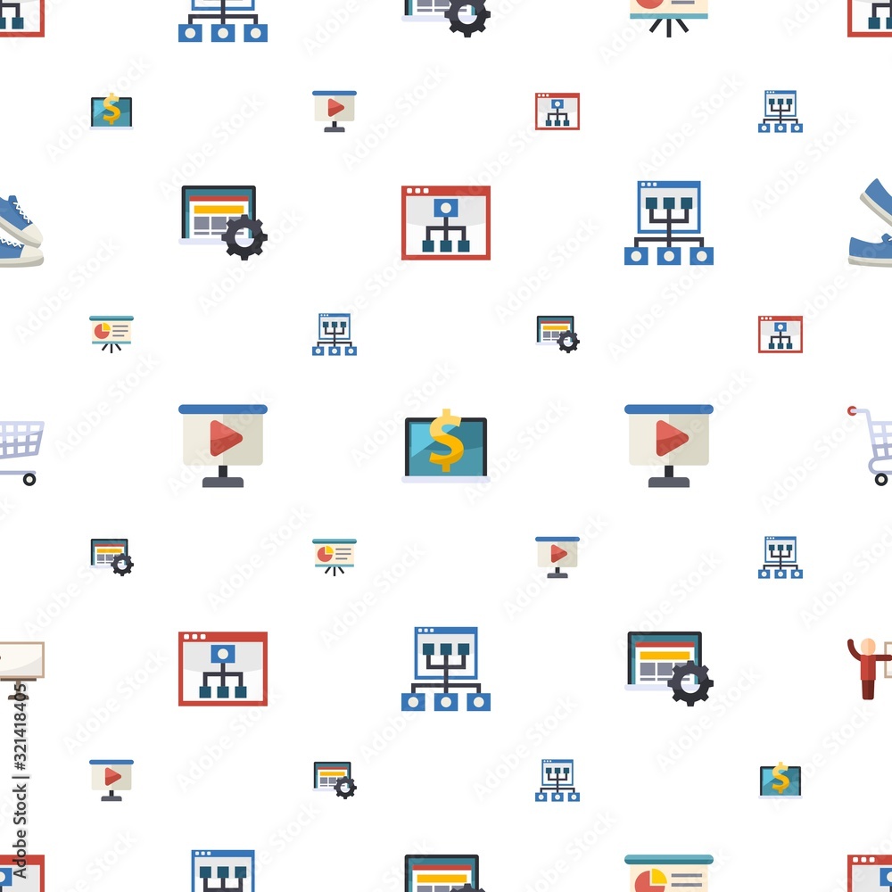 training icons pattern seamless