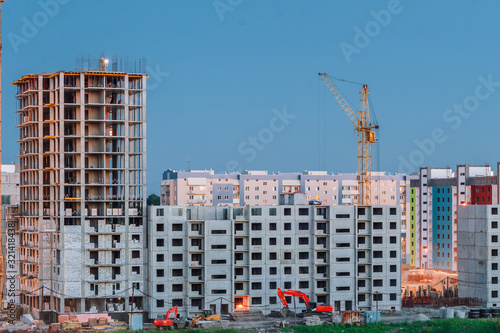 construction of a multi-storey residential building, new building