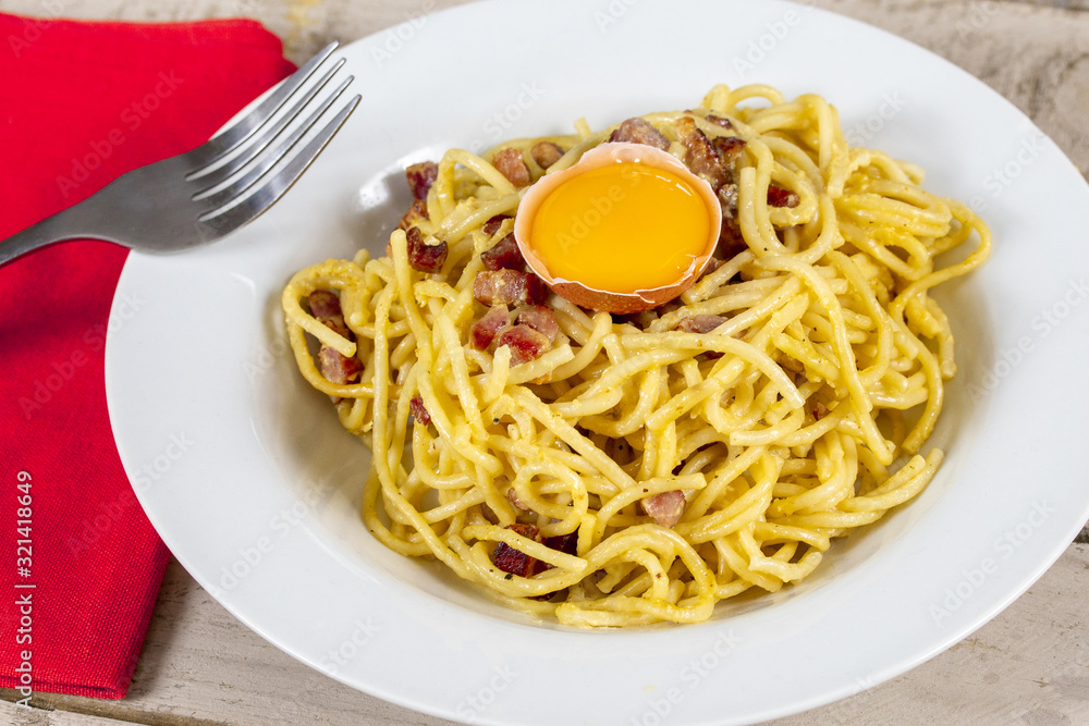 spaghetti à la carbonara spaghetti à la carbonara