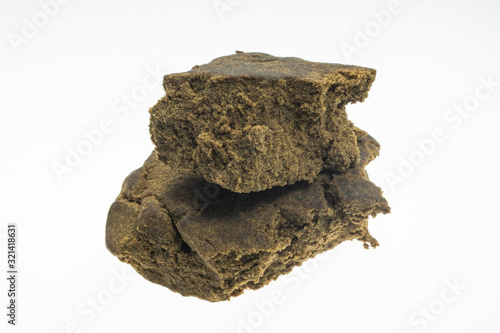 Obraz na płótnie medical marijuana moroccan cannabis pollen hashish closeup in morocco