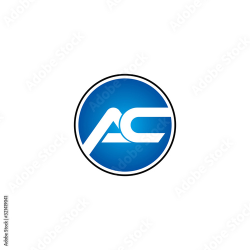 Initial letter ac or ca logo vector design templates