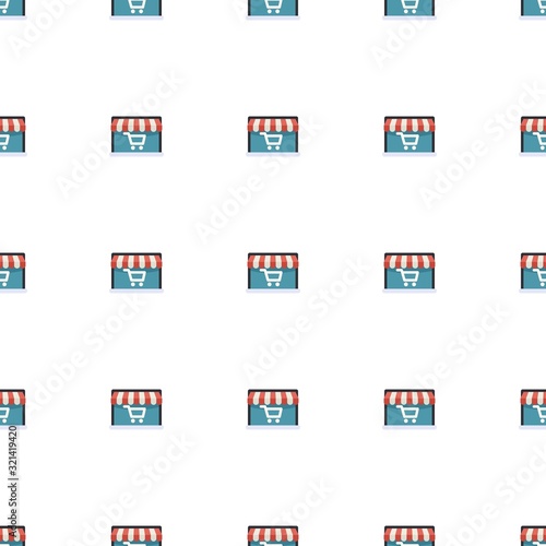 Audio Conference icon pattern seamless isolated on white background