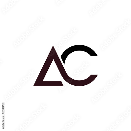 Initial letter ac or ca logo design template