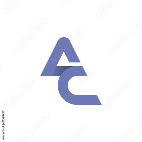 Initial letter ac or ca logo design template