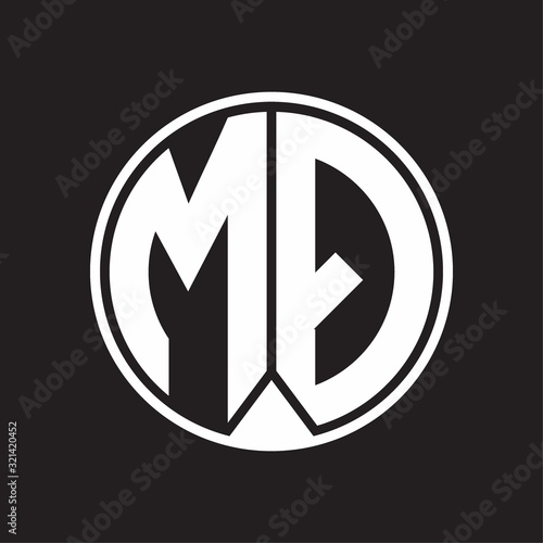 Free Download MQ Logo monogram circle with piece ribbon style on black background - GFXLoad