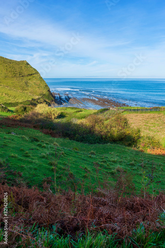 The flysch in Zumaia and the Cantabrian Sea photo