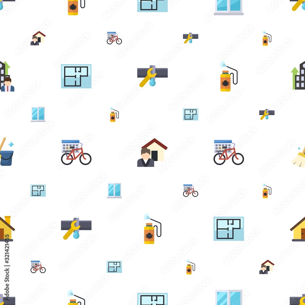 house icons pattern seamless