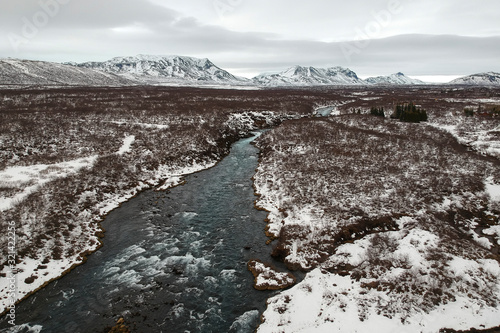 Icelandic view with a small creek