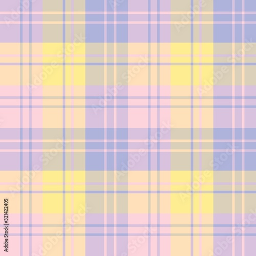 Seamless pattern in fantasy pink, yellow and violet colors for plaid, fabric, textile, clothes, tablecloth and other things. Vector image.