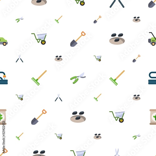 agriculture icons pattern seamless