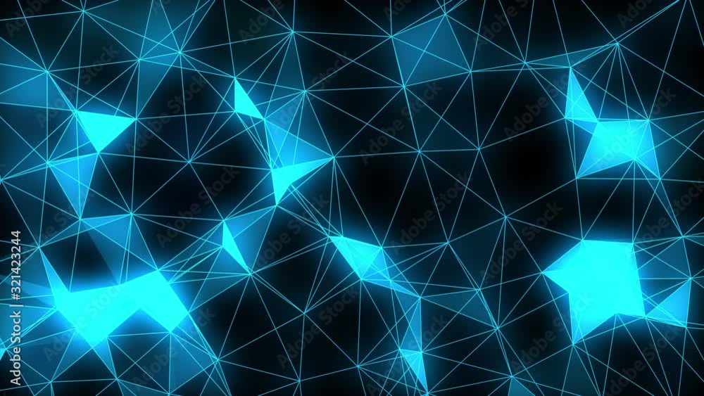 Blue crystal texture motion background.Abstract digital network connection Blue crystal texture motion background.Abstract digital network connection