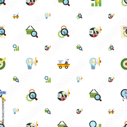 research icons pattern seamless